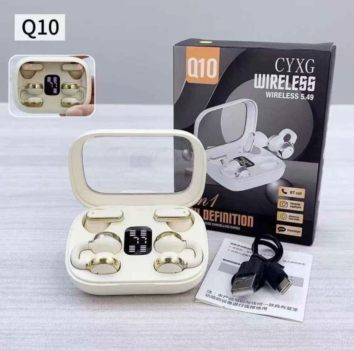 ÉCOUTEUR Q10 2 en 1