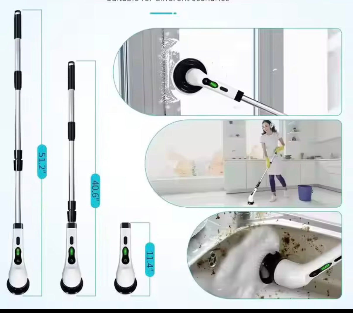 Brosse Électrique de Nettoyage 9 en 1 – Puissante, Rapide et Multifonction (25W)