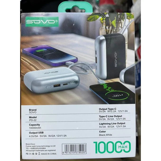 Mini Power Bank 10 000 mAh – Charge rapide et durable ( 22,5W ) pour tous téléphones