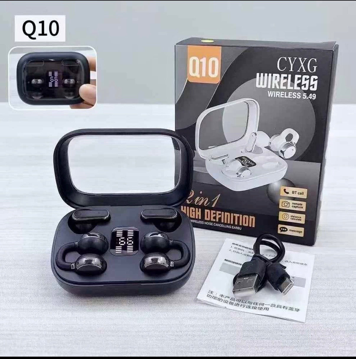 ÉCOUTEUR Q10 2 en  1